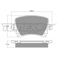 TX 13-95 TOMEX Brakes Комплект гальмівних колодок дисковий гальм