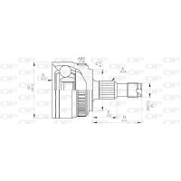 CVJ5354.10 OPEN PARTS Шарнирный комплект, Привідний вал