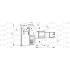 CVJ5354.10 OPEN PARTS Шарнирный комплект, Привідний вал