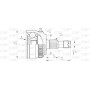 CVJ5354.10 OPEN PARTS Шарнирный комплект, Привідний вал