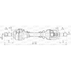 DRS6435.00 OPEN PARTS Привідний вал