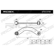 273C0781 RIDEX Ричаг незалежної підвіски колеса, подвеска колеса