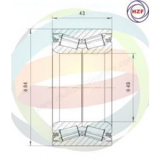 70-140016 MULTIPARTS Комплект підшипника ступиці колеса