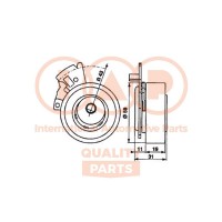 127-20020 IAP QUALITY PARTS Натяжний ролик ремінь ГРМ