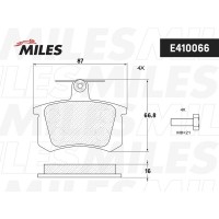 E410066 MILES Комплект гальмівних колодок дисковий гальм