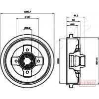 TA-0909C JAPANPARTS Гальмівний барабан