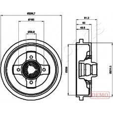 TA-0909C JAPANPARTS Гальмівний барабан
