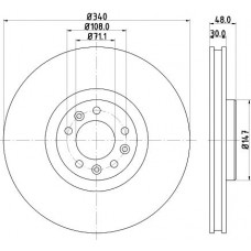 8DD 355 119-651 HELLA Гальмівний диск