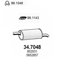 34.7048 ASSO Глушник вихлопних газів кінцевий