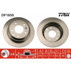 DF1650 TRW Гальмівний диск