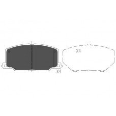 KBP-9036 KAVO PARTS Комплект гальмівних колодок дисковий гальм