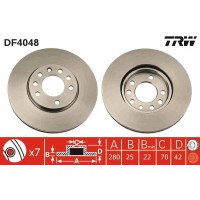DF4048 TRW Гальмівний диск