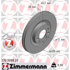 370.3088.20 ZIMMERMANN Гальмівний диск