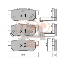 704-06016P IAP QUALITY PARTS Комплект гальмівних колодок дисковий гальм
