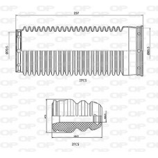 DCK5086.04 OPEN PARTS Пилозахисний комплект амортизатор