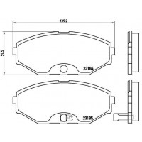 P 56 045 BREMBO Комплект гальмівних колодок дисковий гальм
