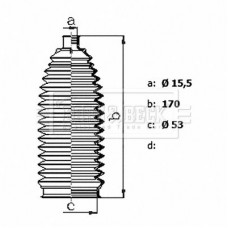 BSG3484 BORG & BECK Комплект пильника рульове управління
