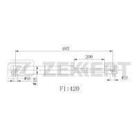 GF-2519 ZEKKERT Газова пружина кришка багажника