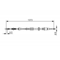 1 987 477 309 BOSCH Тросик, cтояночный тормоз