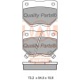 704-13074 IAP QUALITY PARTS КомплеК т гальмівних колодок, дискове гальмо