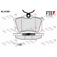 BL2476B1 FTE Комплект гальмівних колодок дисковий гальм