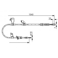 1 987 482 271 BOSCH Тросик, cтояночный тормоз
