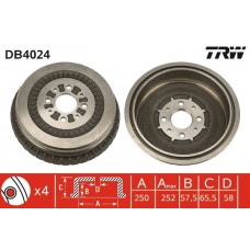 DB4024 TRW Гальмівний барабан