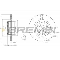 CD8465V BREMSI Гальмівний диск