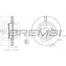 CD8465V BREMSI Гальмівний диск