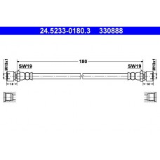 24.5233-0180.3 ATE Гальмівний шланг
