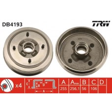 DB4193 TRW Гальмівний барабан