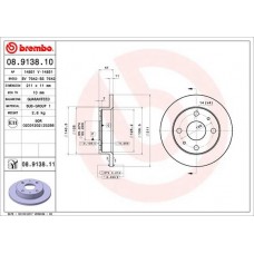 08.9138.10 BREMBO Гальмівний диск