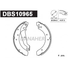 DBS10965 DANAHER Комплект гальмівних колодок