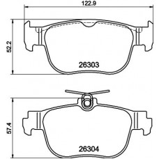 8DB 355 040-981 HELLA Комплект гальмівних колодок дисковий гальм