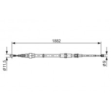 1 987 482 193 BOSCH Тросик, cтояночный тормоз