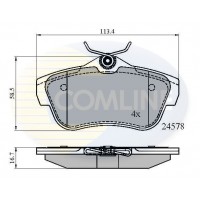 CBP01622 COMLINE Комплект гальмівних колодок дисковий гальм