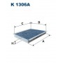 K 1306A FILTRON Фільтр повітря у внутрішньому просторі