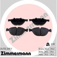 24172.200.1 ZIMMERMANN КомплеК т гальмівних колодок, дискове гальмо