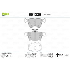 601329 VALEO Комплект гальмівних колодок дисковий гальм