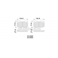 AB0227 BRAXIS КомплеК т гальмівних колодок, дискове гальмо