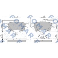 FO 250481 FOMAR Friction Комплект гальмівних колодок дисковий гальм