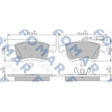 FO 250481 FOMAR Friction Комплект гальмівних колодок дисковий гальм
