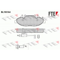 BL1951A4 FTE Комплект гальмівних колодок дисковий гальм
