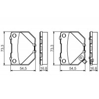 0 986 495 137 BOSCH Комплект гальмівних колодок дисковий гальм
