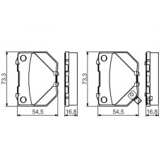 0 986 495 137 BOSCH Комплект гальмівних колодок дисковий гальм