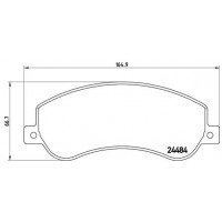 P 24 064 BREMBO Комплект гальмівних колодок дисковий гальм