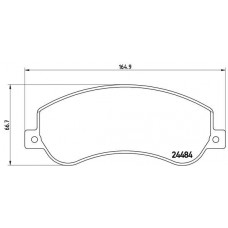 P 24 064 BREMBO Комплект гальмівних колодок дисковий гальм
