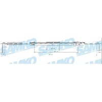 C0629B SAMKO Тросик, cтояночный тормоз