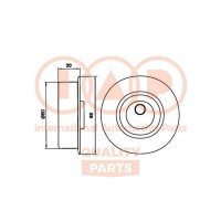 127-12054 IAP QUALITY PARTS Натяжний ролик ремінь ГРМ