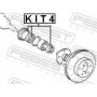 KIT4 FEBEST Ущільнювальне кільце ступиця колеса